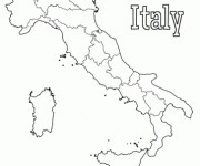Coloriage Italie Carte sur ordinateur