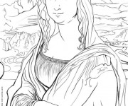 Coloriage Italie Tableau Monalisa