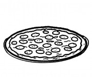 Coloriage La Pizza est italienne