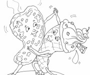 Coloriage Pizza et Glace Italienne humoristique