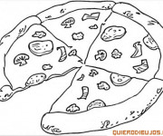 Coloriage Une Pizza Italienne