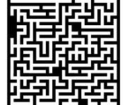 Coloriage et dessins gratuit Activit&eacute; labyrinthe p&egrave;re noel en couleur à imprimer