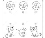 Coloriage et dessins gratuit Animaux et leurs raps &agrave; relier jeux &agrave; imprimer à imprimer