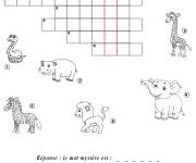 Coloriage Jeu &agrave; imprimer mot myst&egrave;re pour &acirc;ge pr&eacute;scolaire