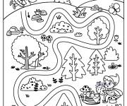 Coloriage Jeu labyrinthe-graphisme maternelle gratuit