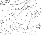 Coloriage et dessins gratuit Jeu point &agrave; relier &agrave; imprimer sur le th&egrave;me de Halloween à imprimer