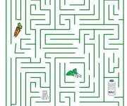 Coloriage et dessins gratuit Jeux &agrave; imprimer labyrinthe carotte biscuit soupe à imprimer