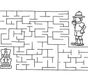 Coloriage et dessins gratuit Jeux &agrave; imprimer labyrinthe facile à imprimer