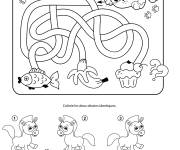 Coloriage Jeux &agrave; imprimer pour enfants de cinq ans