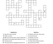 Coloriage Jeux en noir et blanc mots crois&eacute;s
