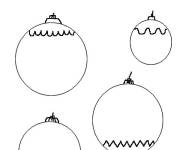 Coloriage Jeux graphisme les boules de noel