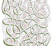 Coloriage Jeux labyrinthe de route de ville en ligne
