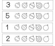 Coloriage Jeux maths de num&eacute;ration pour la f&ecirc;te de noel