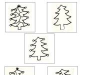 Coloriage Jeux maths suite sapin de noel