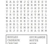 Coloriage Jeux Mots cach&eacute;s pour Noel