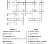 Coloriage Jeux  mots crois&eacute;s pour les vacances 