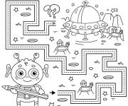 Coloriage Labyrinthe gratuit activit&eacute; maternelle