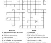 Coloriage mots crois&eacute;s pour r&eacute;soudre