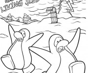 Coloriage Club Penguin Affiche