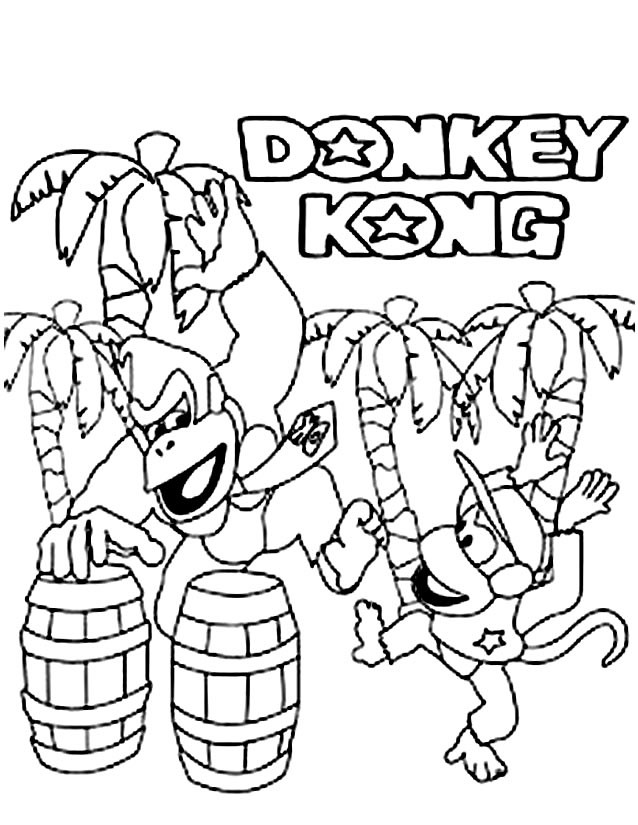 Coloriage et dessins gratuits Jeux Vidéo Donkey Kong à imprimer