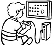 Coloriage Jeux Vidéo facile