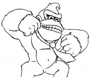 Coloriage jeux vid&eacute;o King Kong &agrave; d&eacute;couper