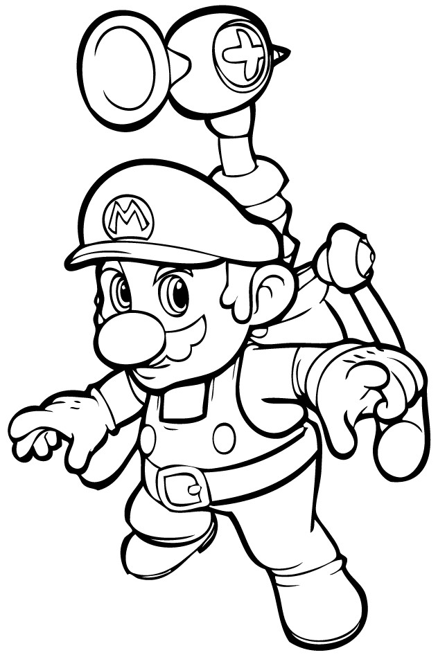 Coloriage Jeux Vidéo Super Mario dessin gratuit à imprimer