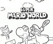 Coloriage jeux vidéo Super Mario World