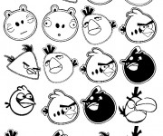 Coloriage Personnages Jeux Vid&eacute;o Angry Birds