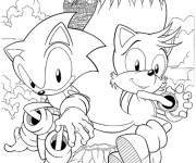 Coloriage Super Sonic en ligne