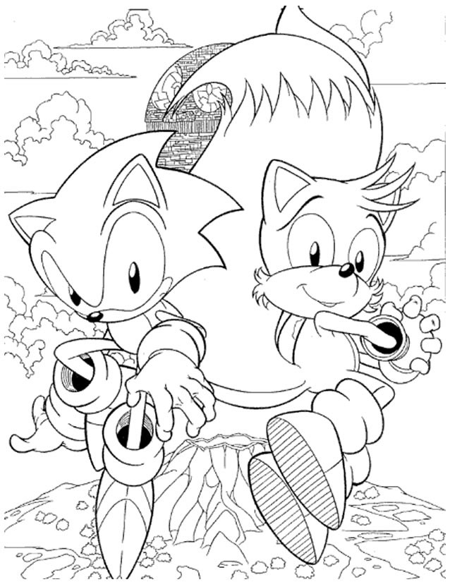 Coloriage et dessins gratuits Super Sonic en ligne à imprimer