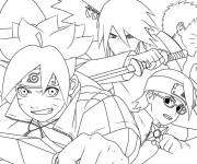 Coloriage Aventures de Hatake Kakashi et ses amis