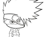 Coloriage et dessins gratuit Chibi Kakashi de dessin anim&eacute; à imprimer
