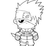 Coloriage Chibi Kakashi Hatake de cartoon