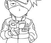 Coloriage Chibi Kakashi lisant