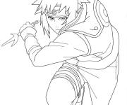 Coloriage Combat contre Kakashi Hatake