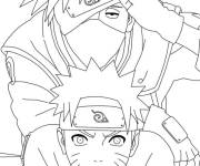 Coloriage Combattant Kakashi Hatake avec Naruto