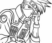 Coloriage Contour de Hatake Kakashi
