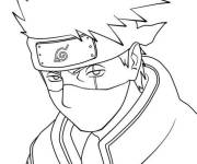 Coloriage Contour du ninja Kakashi