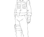 Coloriage Croquis d'h&eacute;ros Kakashi Hatake