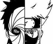 Coloriage Fusion de ninja Kakashi Hatake et Ninja