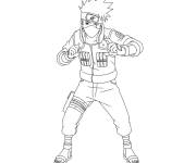 Coloriage Hatake Kakashi accepte l&eacute; d&eacute;fi