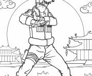 Coloriage Hatake Kakashi avec un Kunai