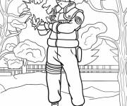 Coloriage Hatake Kakashi dans la foret