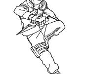 Coloriage Hatake Kakashi d&eacute;montre son h&eacute;ro&iuml;sme