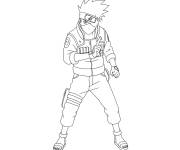 Coloriage Hatake Kakashi en m&eacute;ditation