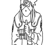 Coloriage Hatake Kakashi rigolo