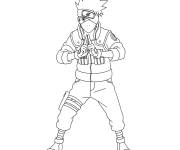 Coloriage Hatake Kakashi se concentre