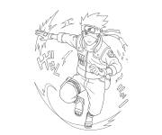 Coloriage Hatake Kakashi utilise son superpouvoir