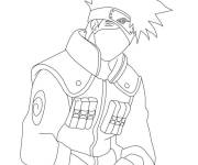Coloriage Illustration d u ninja Kakashi
